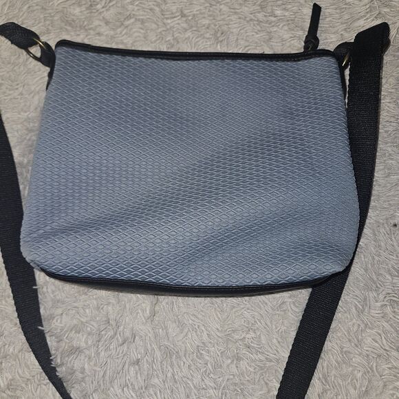 THE SAK Olvera Steal Blue Canvas Crossbody Bag Gray Blue Multi Pocket - Picture 13 of 16